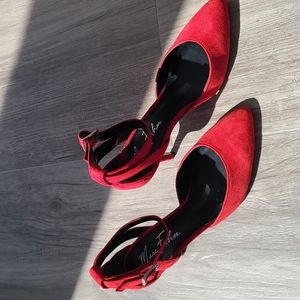 Marc Fisher Pointed toe Ankle Red Heels Valentines